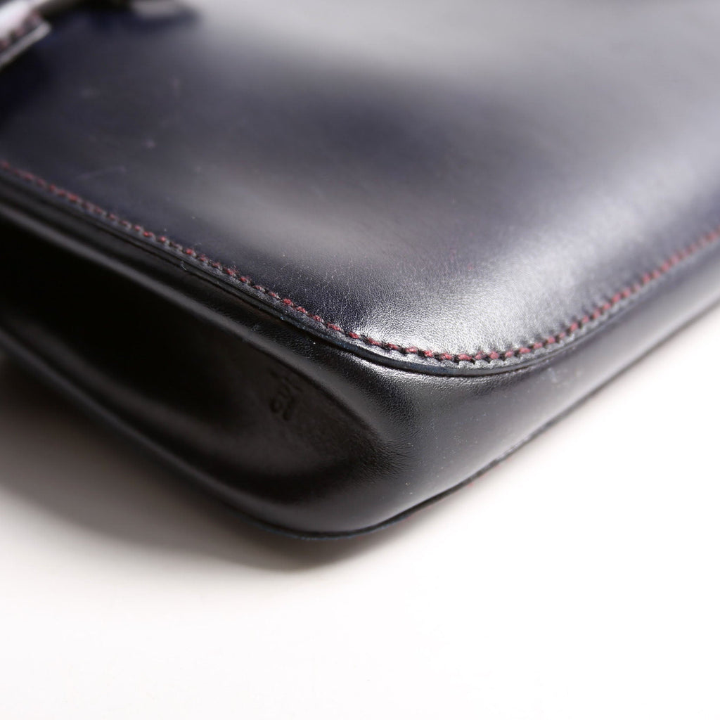 101345 Horsebit Leather Tote Navy