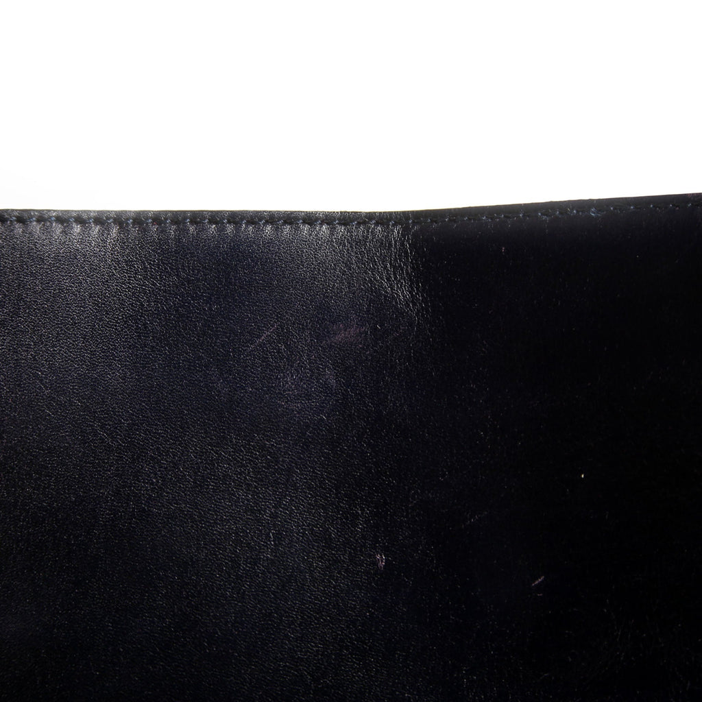 101345 Horsebit Leather Tote Navy