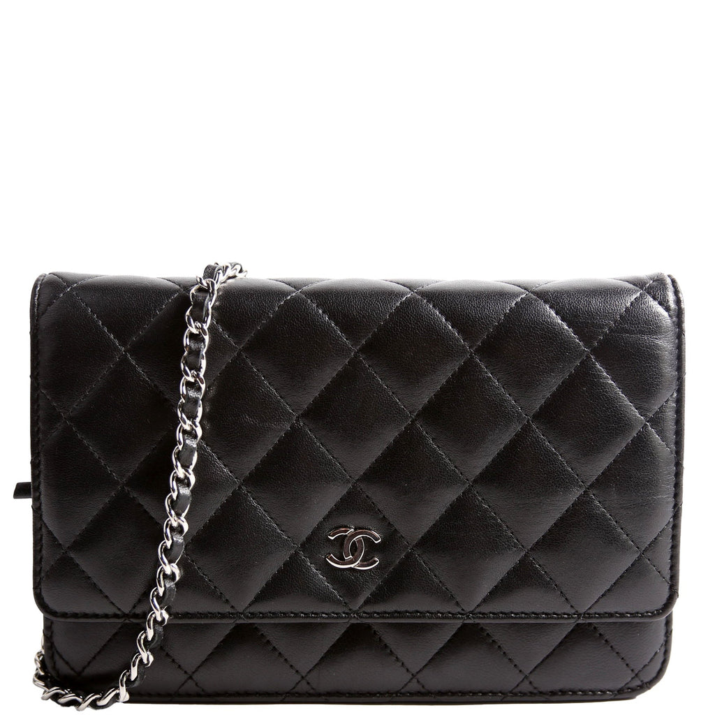 WOC Classic Quilted Lambskin Black
