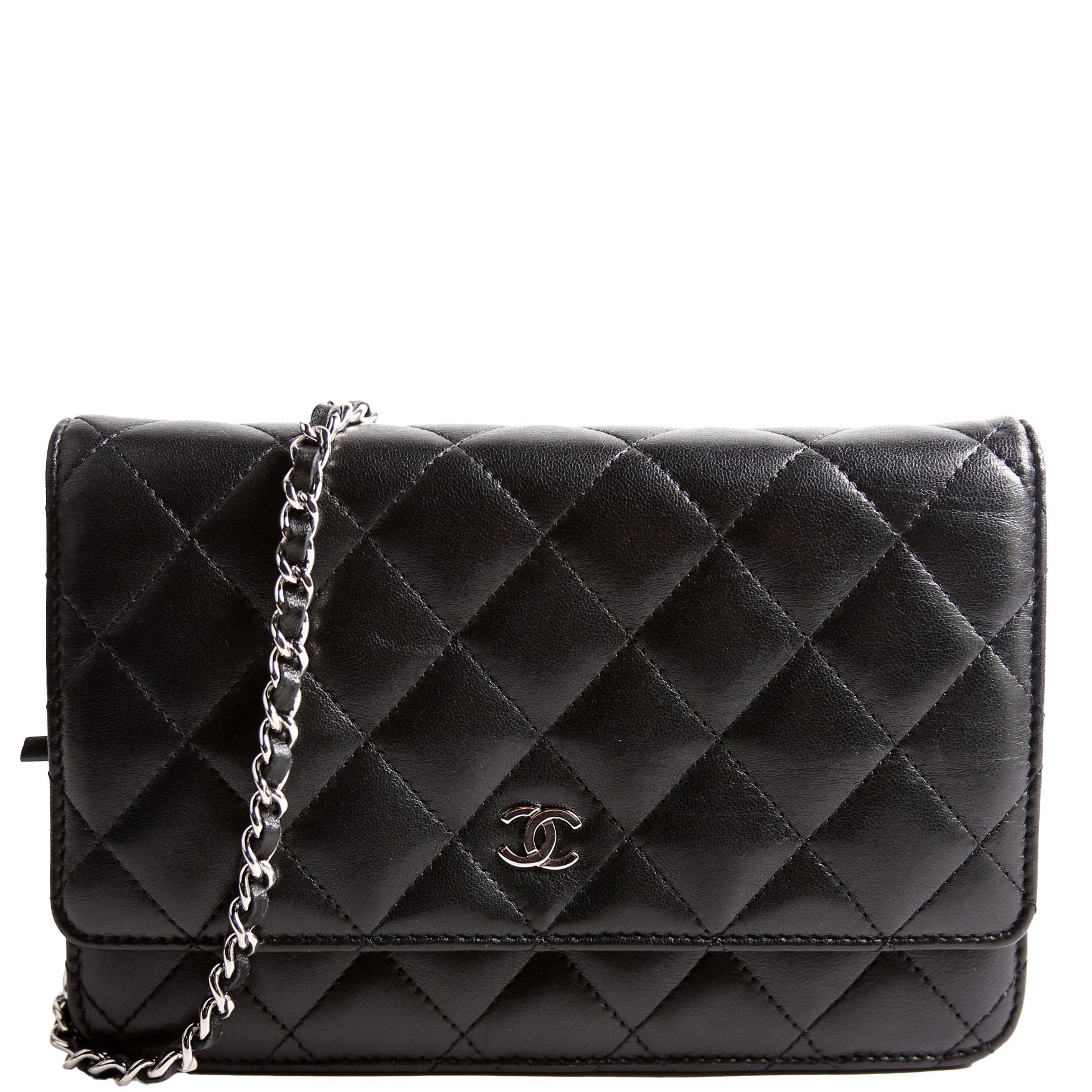 WOC Classic Quilted Lambskin Black