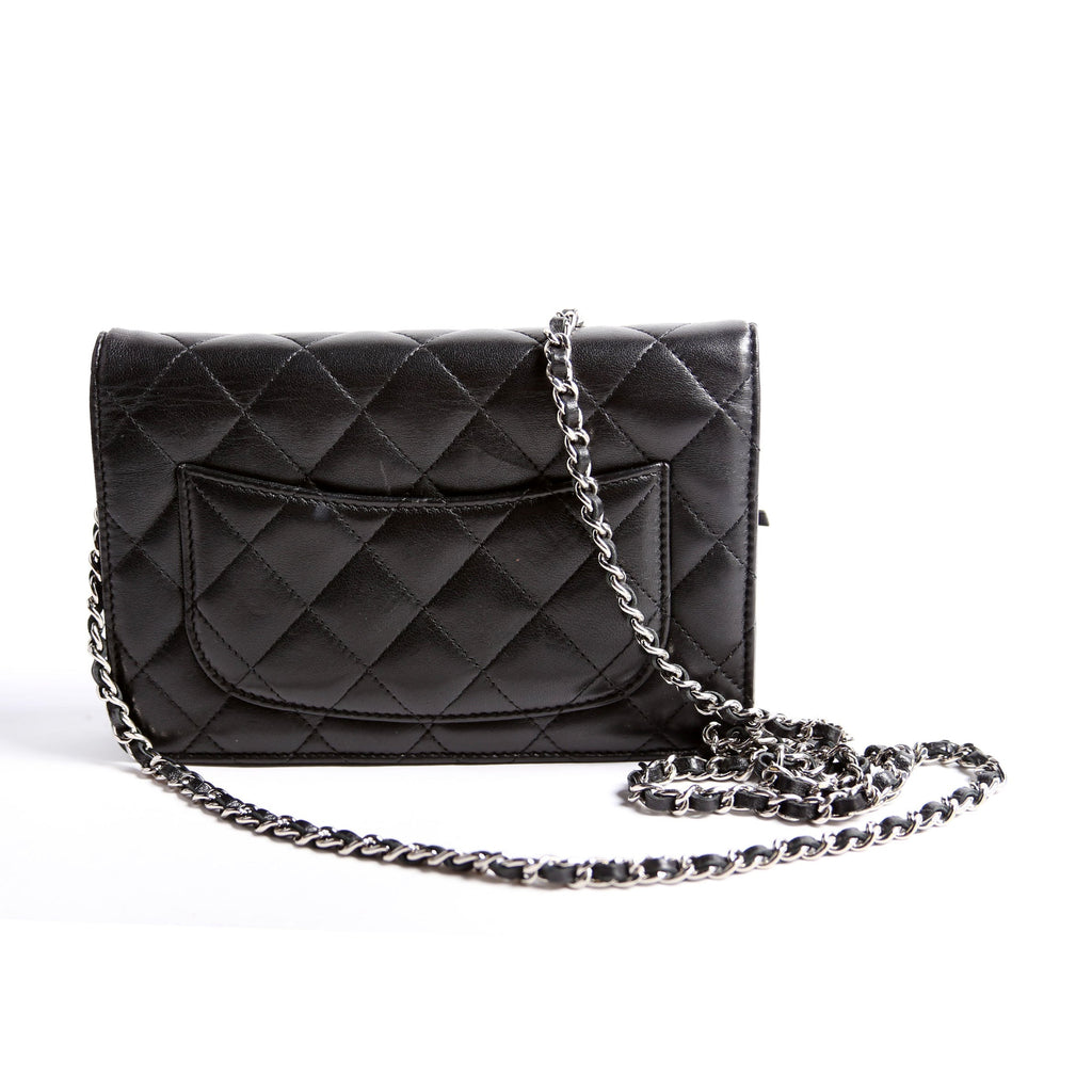 WOC Classic Quilted Lambskin Black