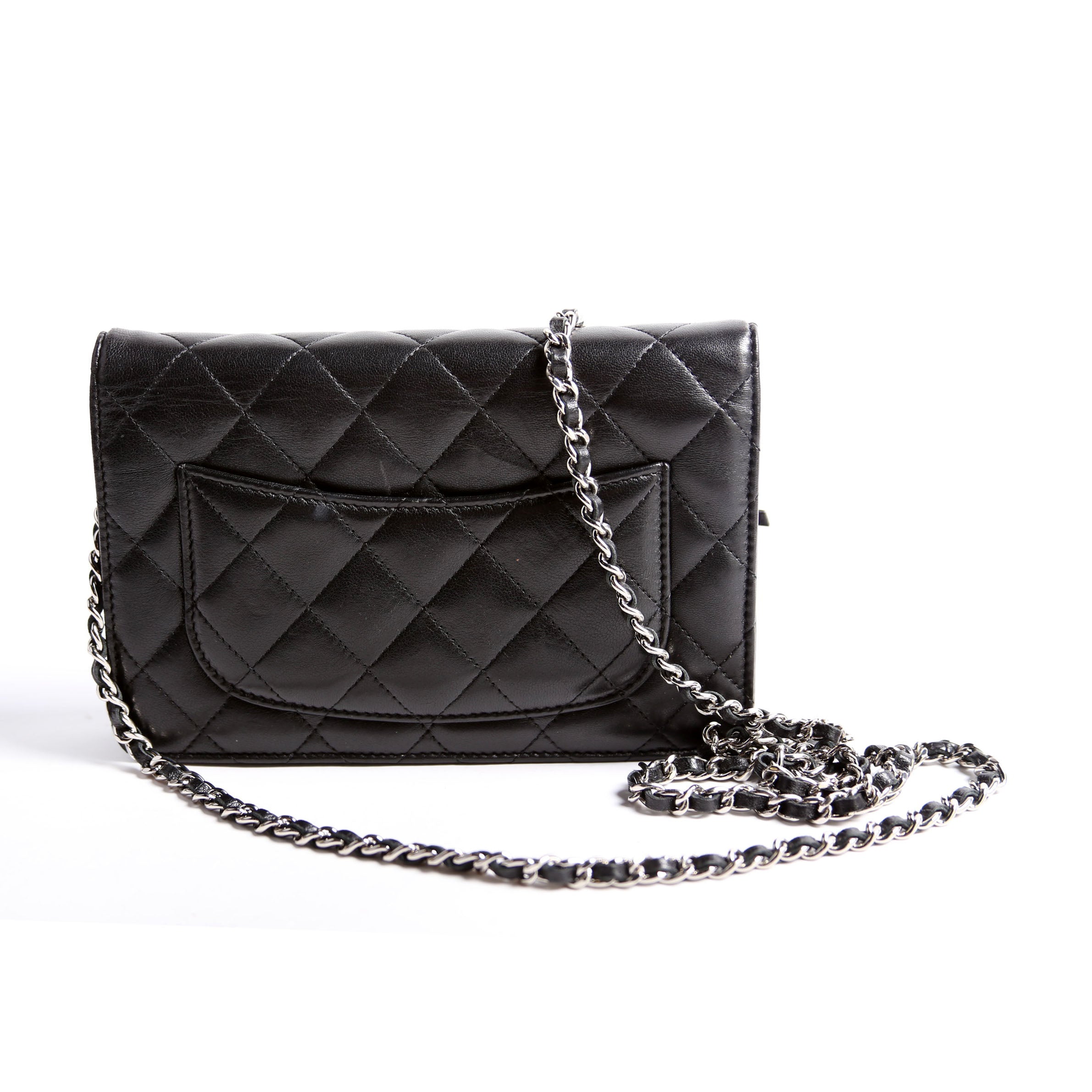 WOC Classic Quilted Lambskin Black