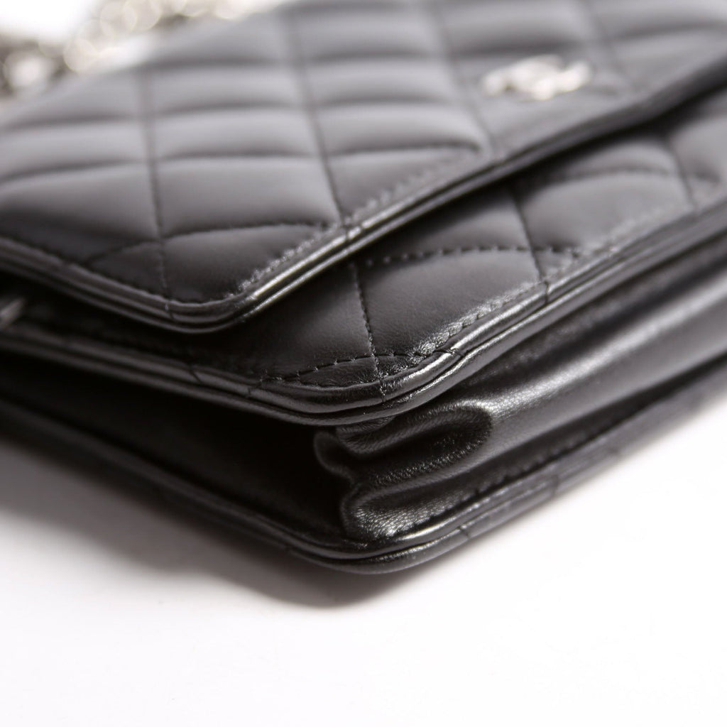 WOC Classic Quilted Lambskin Black