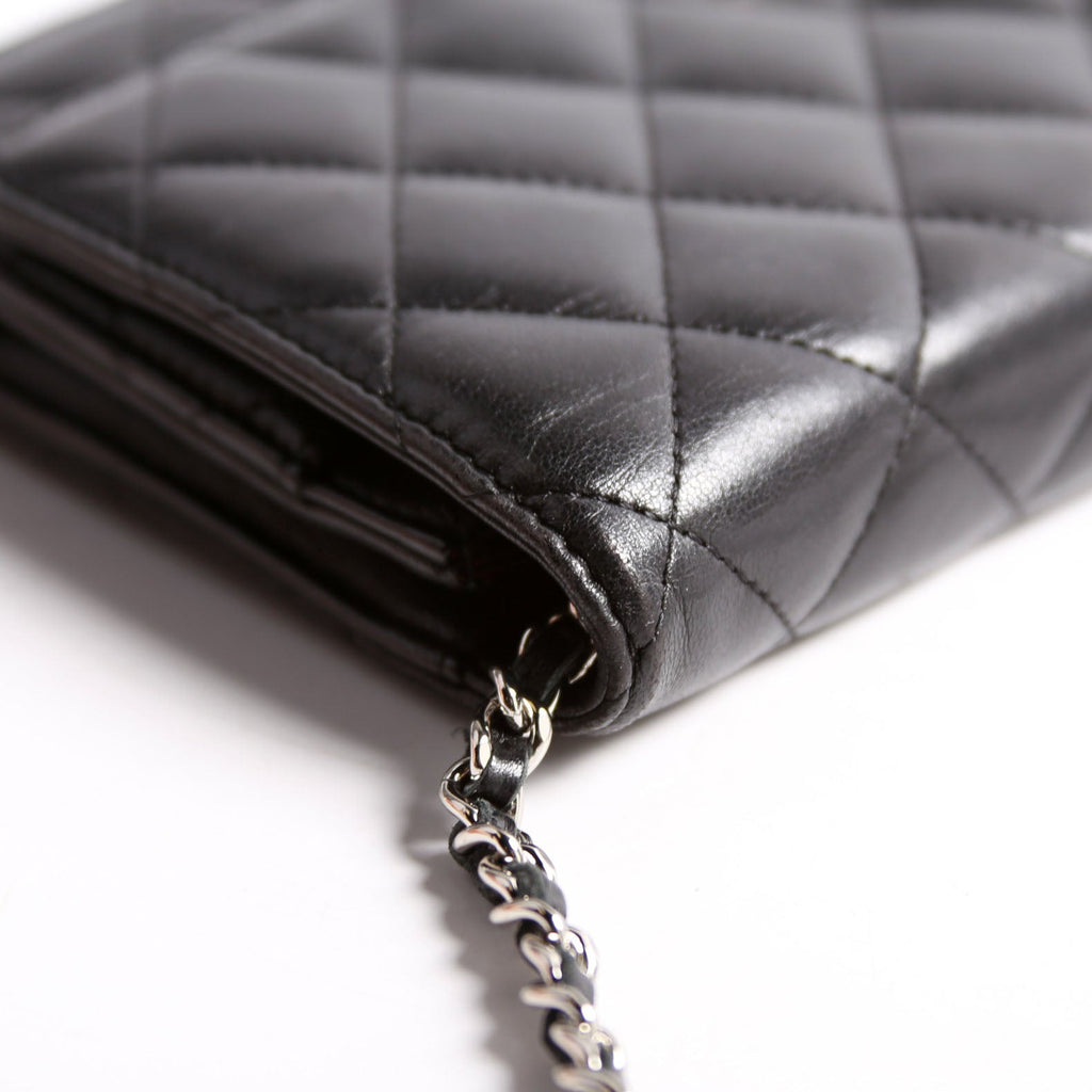 WOC Classic Quilted Lambskin Black