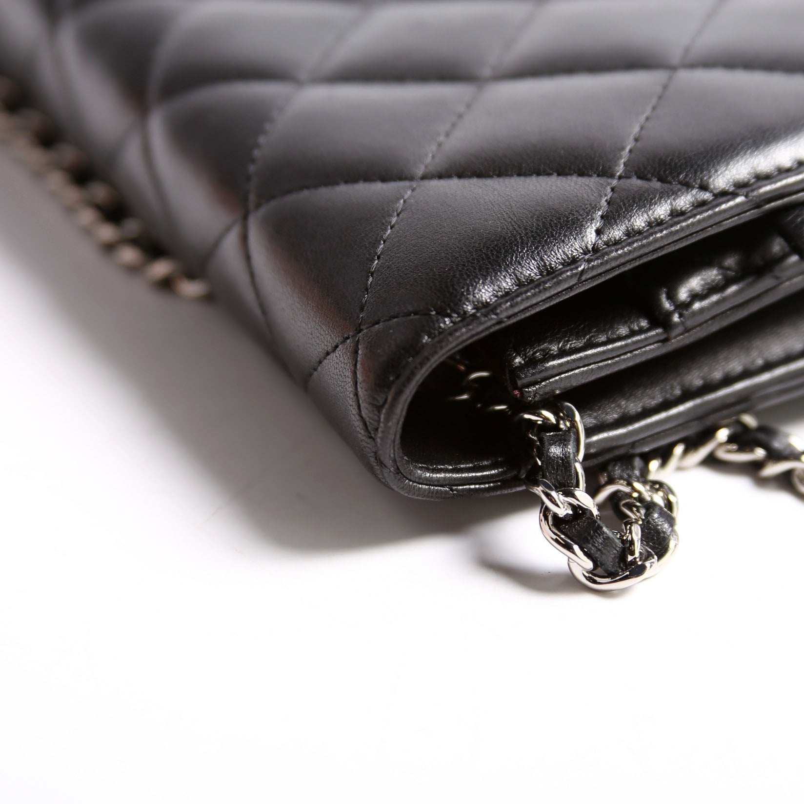 WOC Classic Quilted Lambskin Black