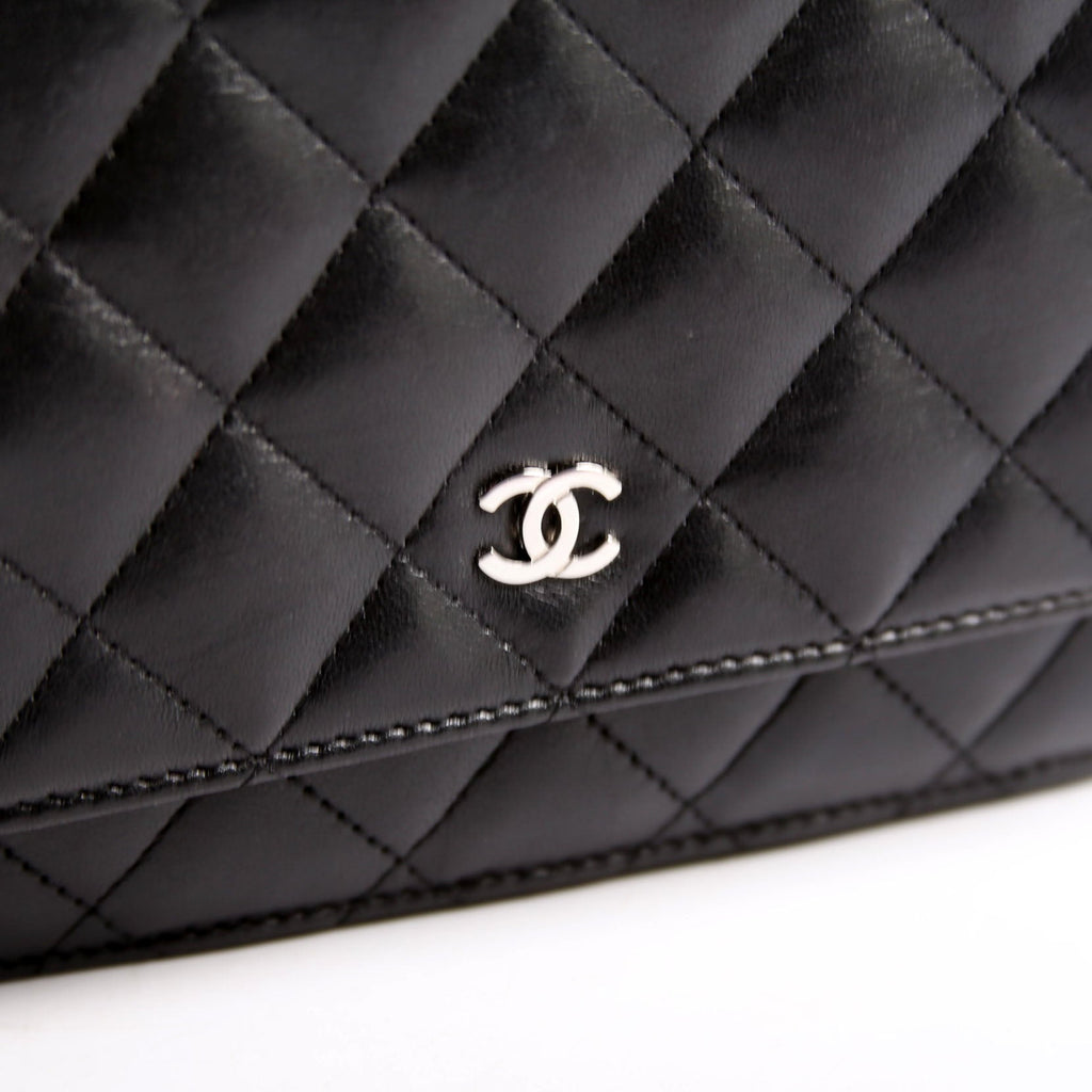 WOC Classic Quilted Lambskin Black