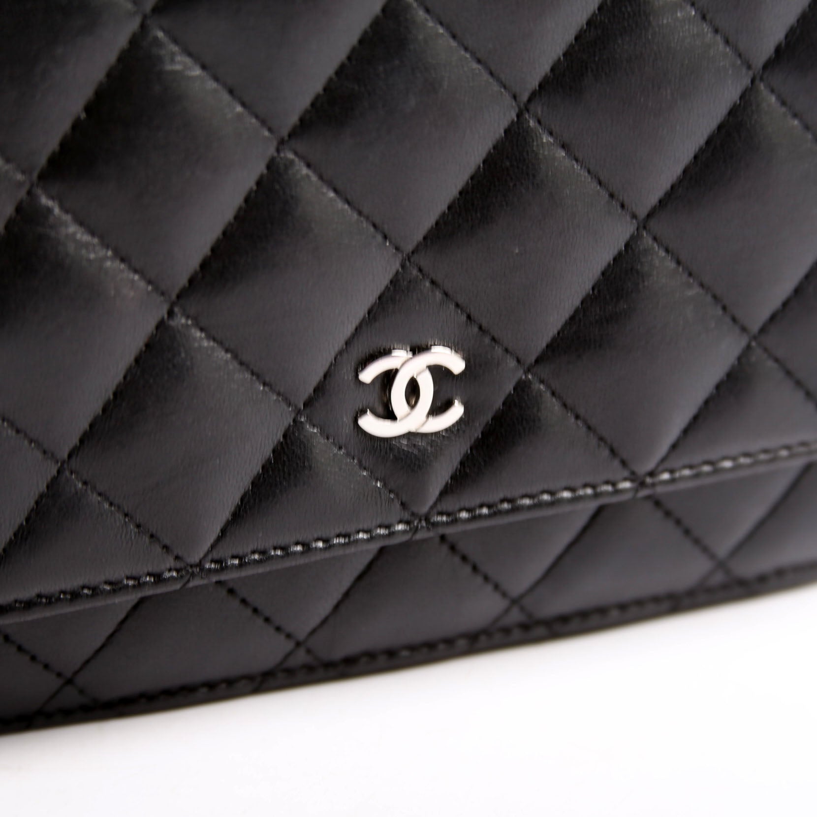 WOC Classic Quilted Lambskin Black
