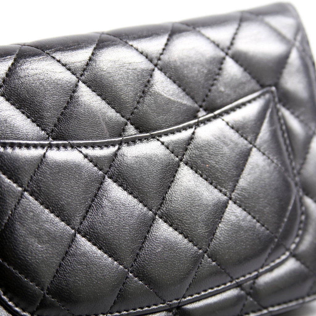 WOC Classic Quilted Lambskin Black