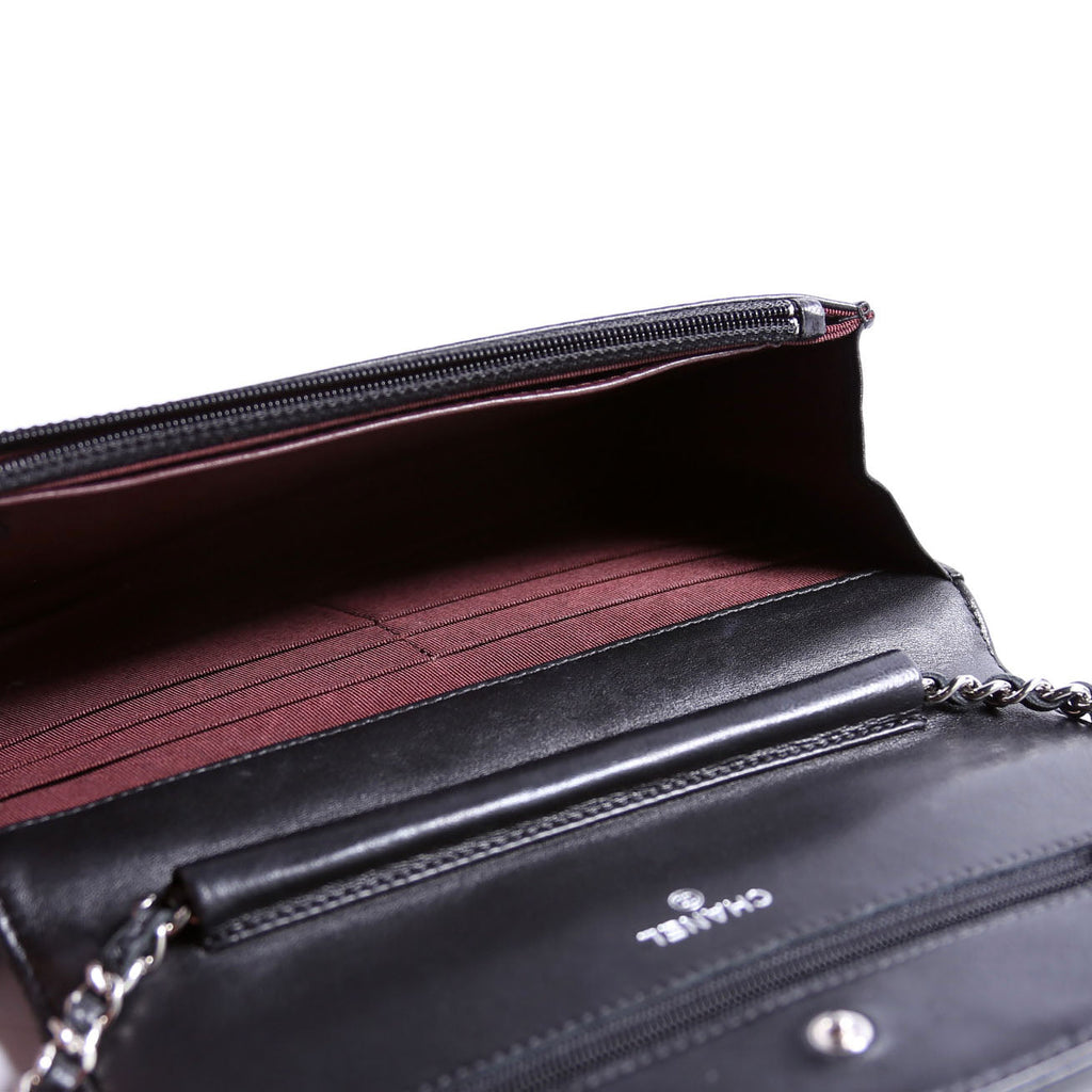 WOC Classic Quilted Lambskin Black