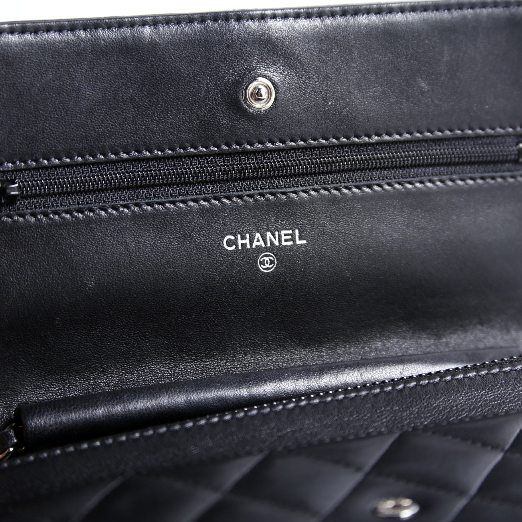 WOC Classic Quilted Lambskin Black