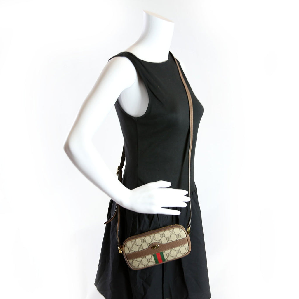 598664 GG Supreme Ophidia Mini Bag Brown