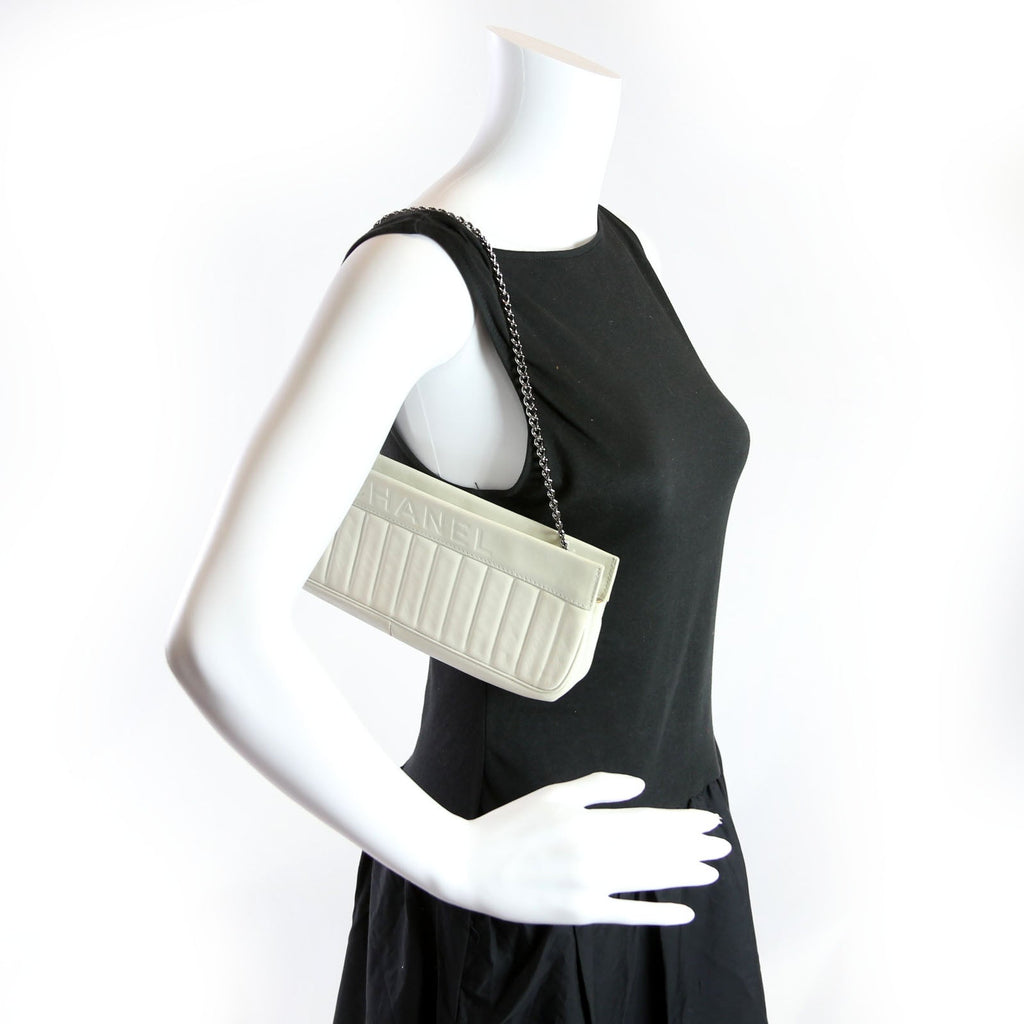 Vertical Quitl Lax Bag Small 8M Ivory