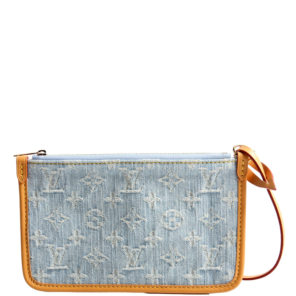 Pochette Only Carryall PM Denim Monogram Blue/Brown