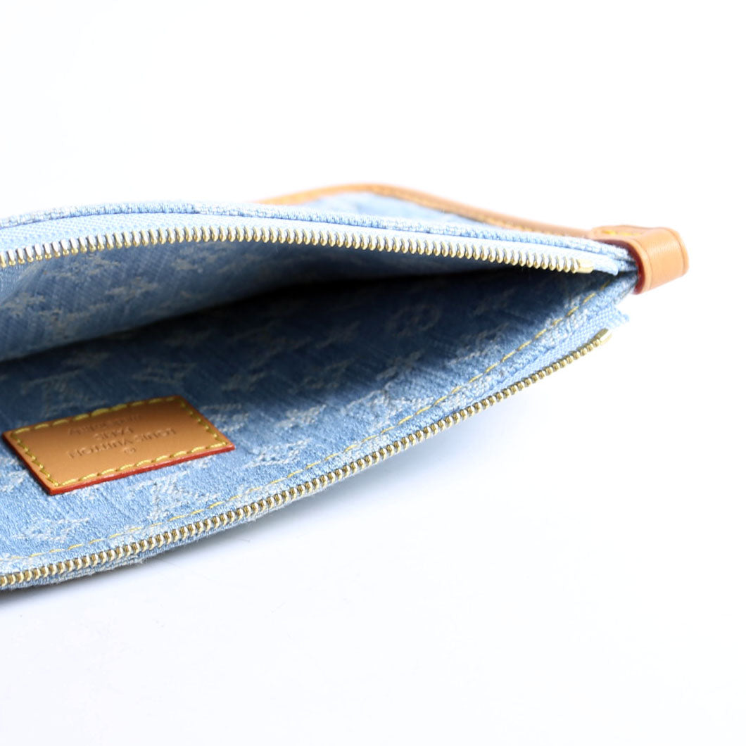 Pochette Only Carryall PM Denim Monogram Blue/Brown