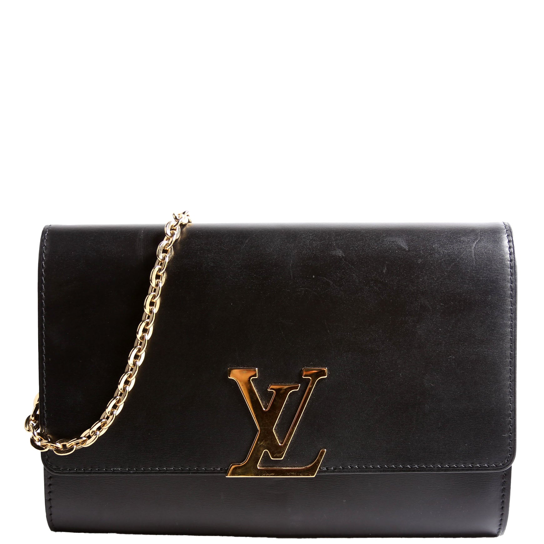 Louise GM Chain Bag Calfskin Black