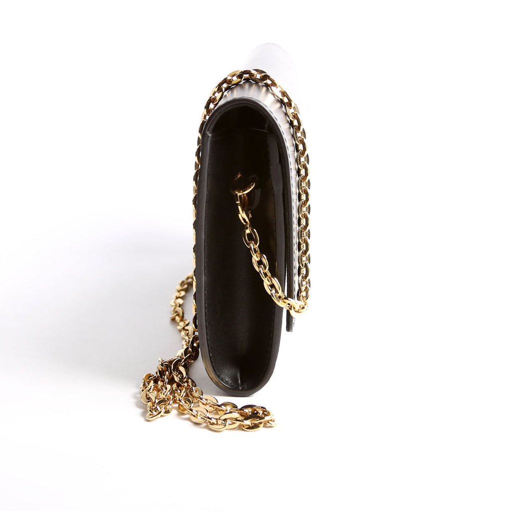 Louise GM Chain Bag Calfskin Black