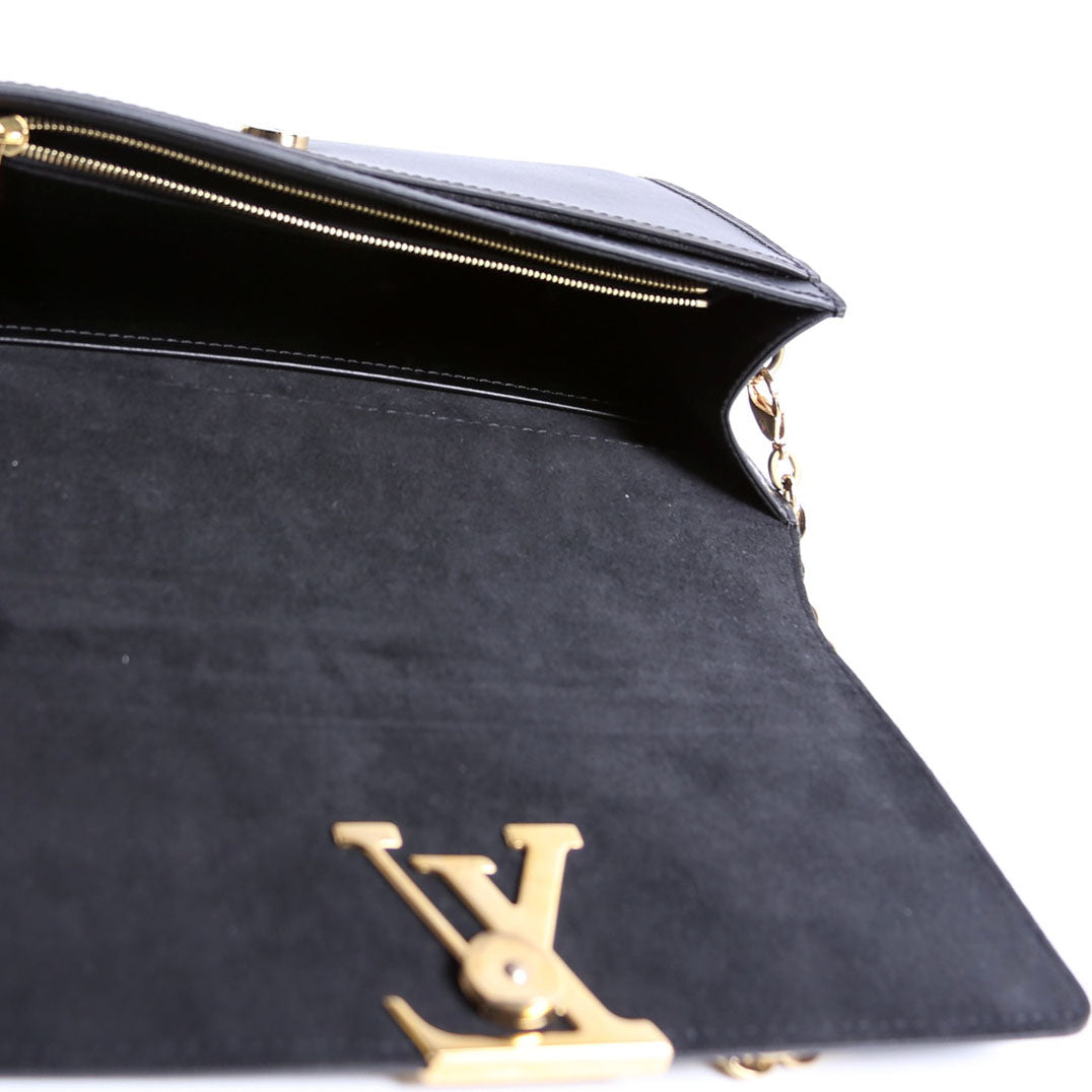 Louise GM Chain Bag Calfskin Black