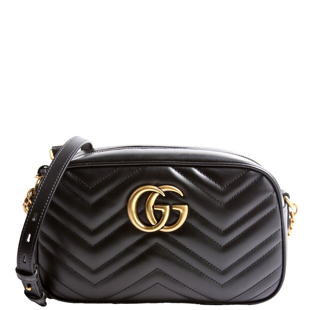 447632 Marmont Small Leather Camera Black