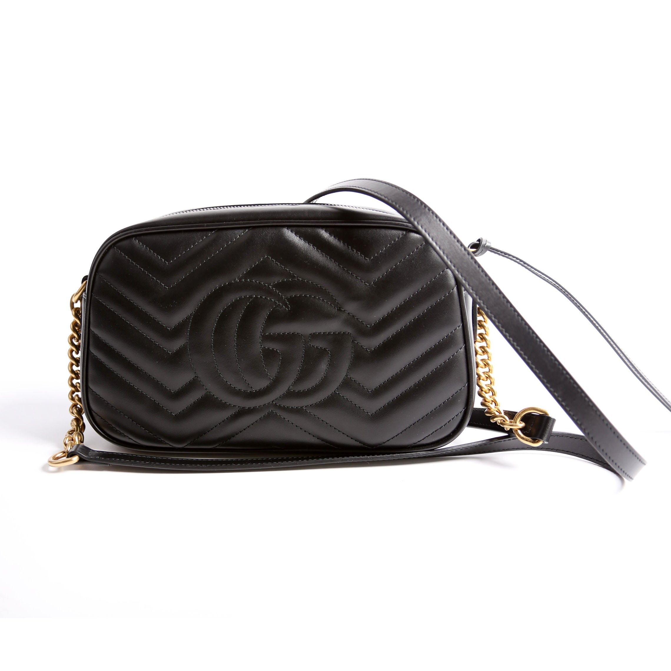 447632 Marmont Small Leather Camera Black