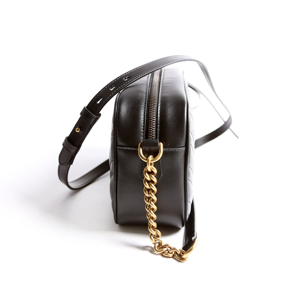447632 Marmont Small Leather Camera Black