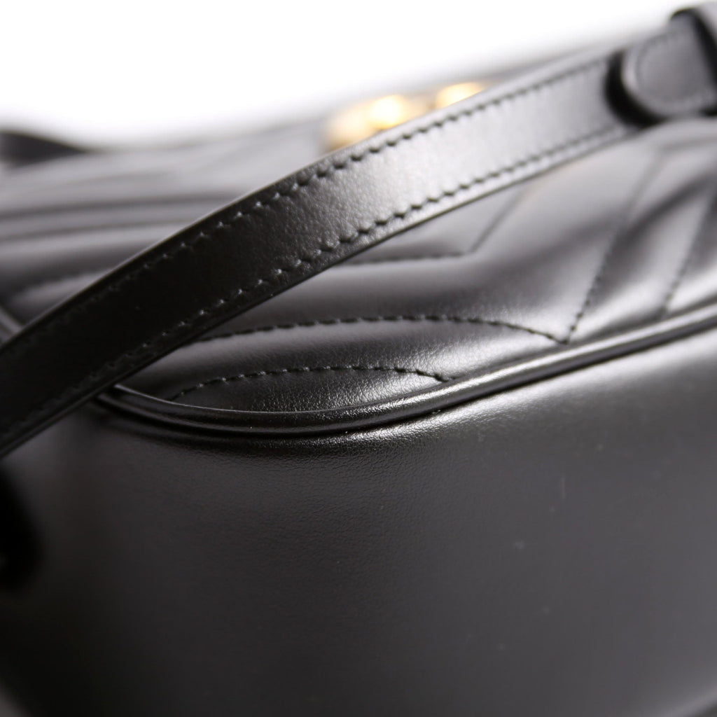 447632 Marmont Small Leather Camera Black