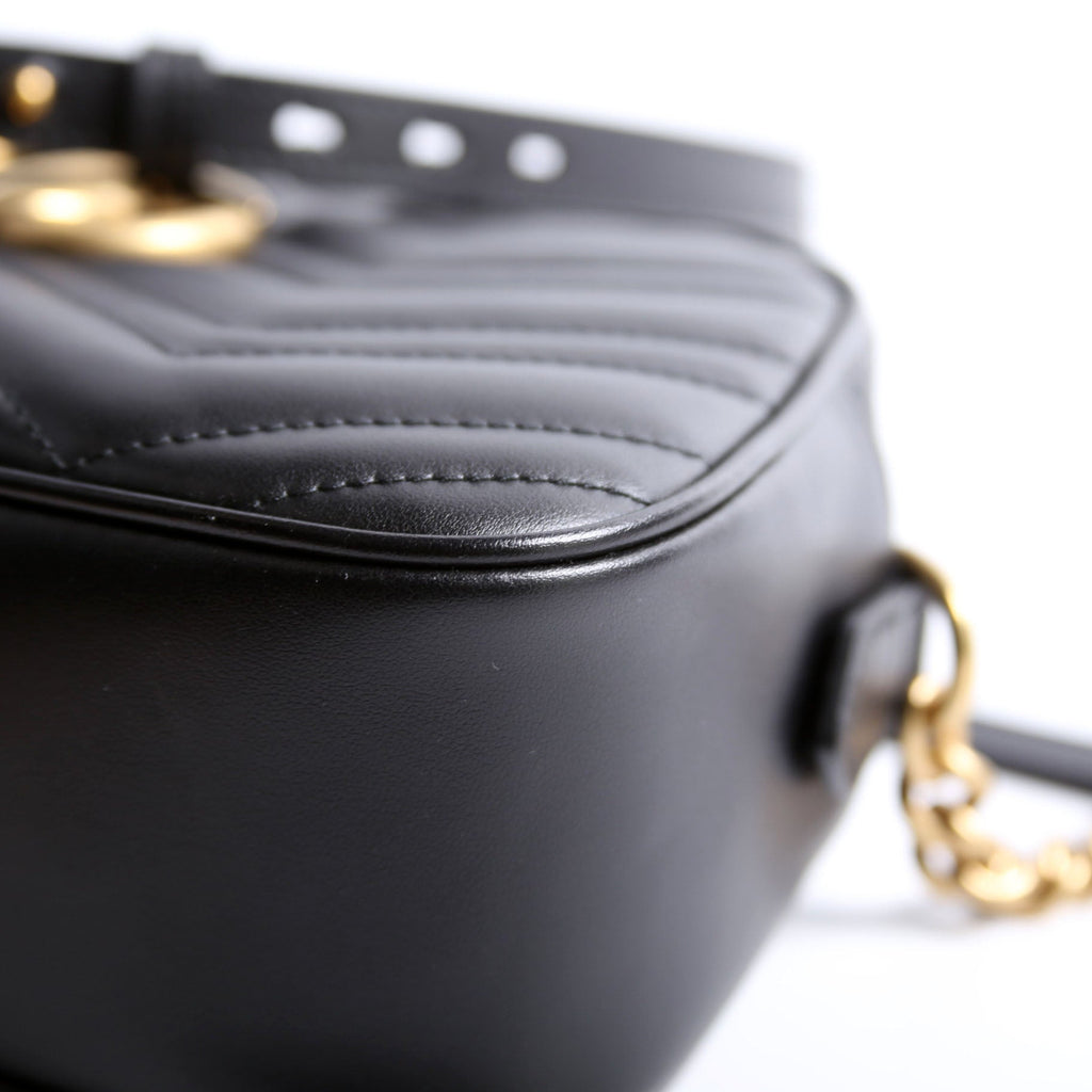 447632 Marmont Small Leather Camera Black