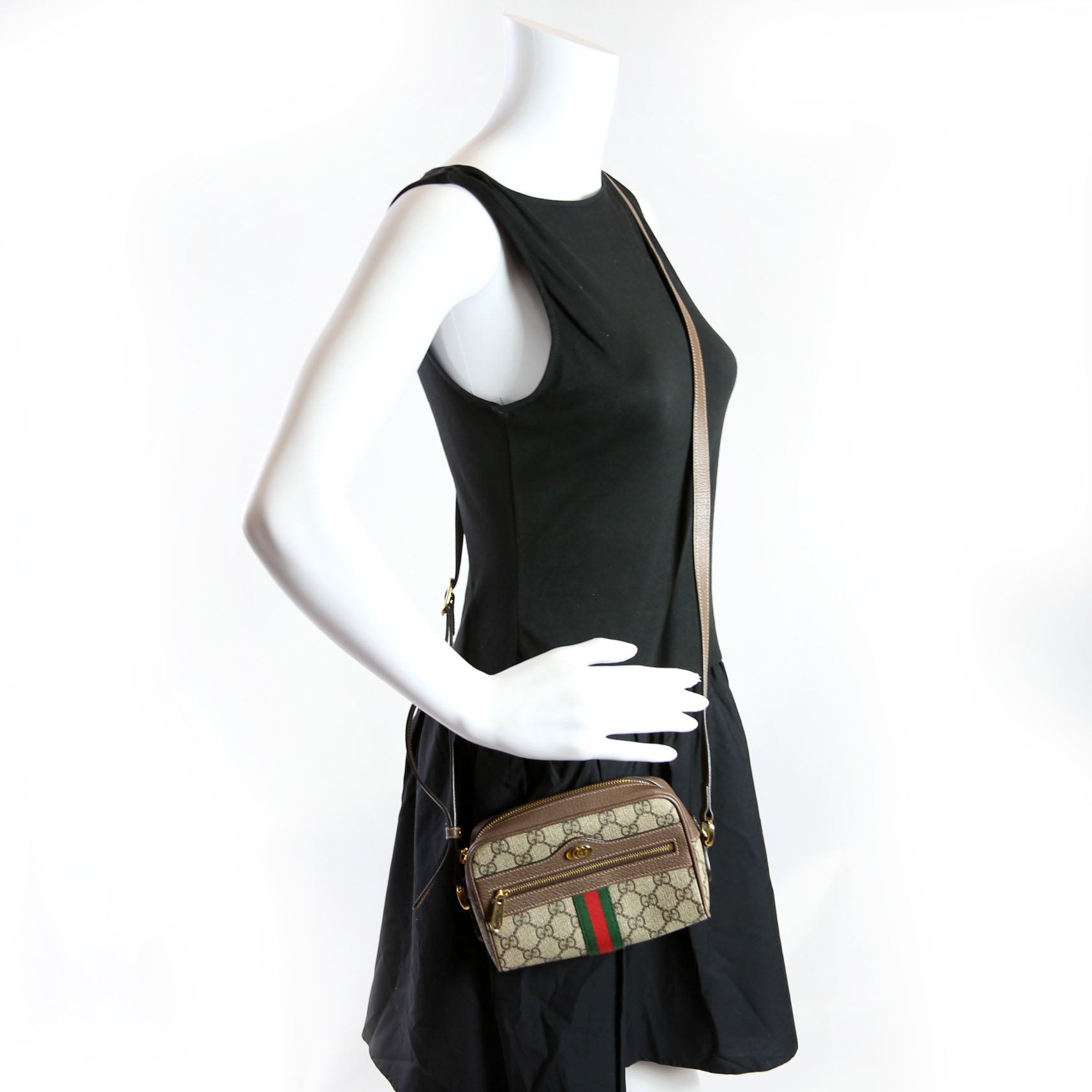 517350 GG Supreme Mini Ophidia Brown