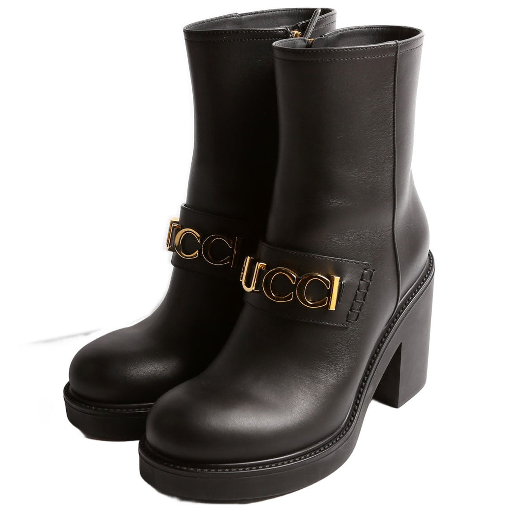 Logo Cara Ankle Boots Size 37.5