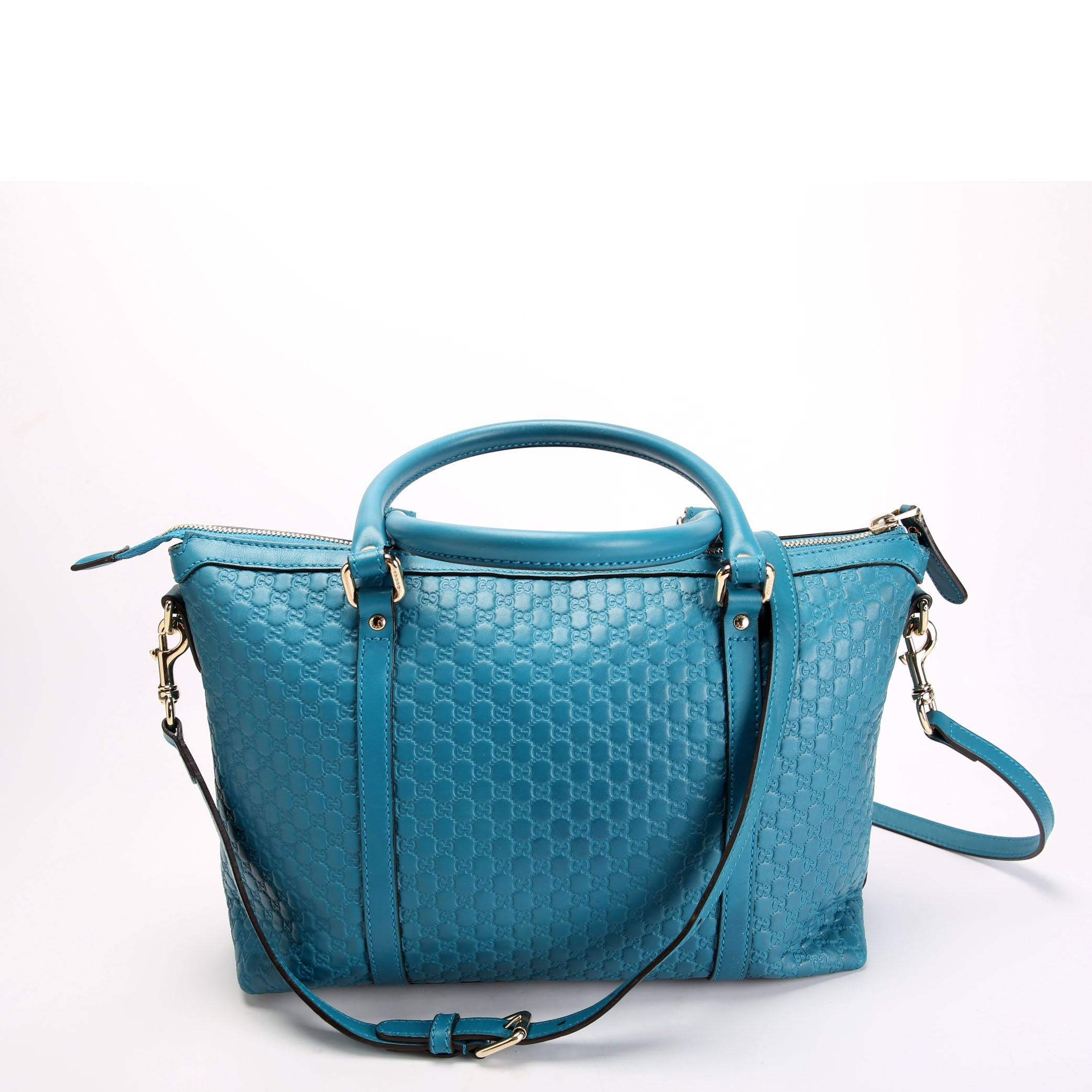449656 Marguax Satchel Micrio Guccissima Teal
