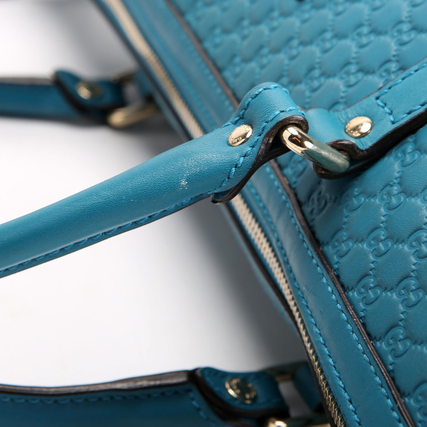 449656 Marguax Satchel Micrio Guccissima Teal