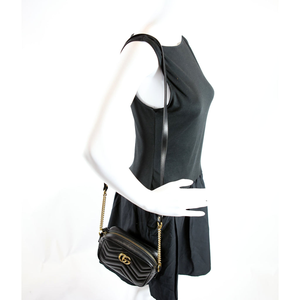 448065 Marmont Mini Camera Bag Black