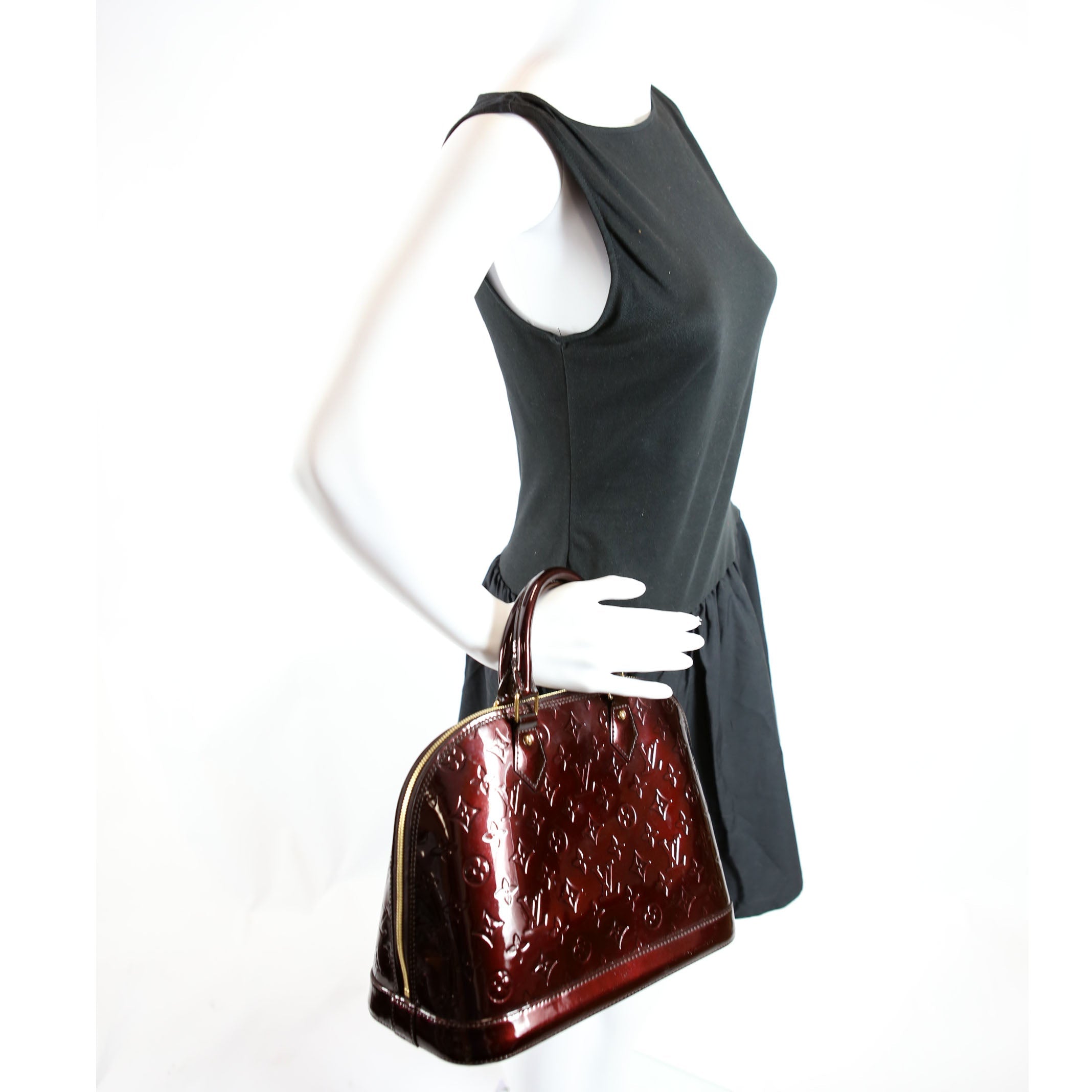 Alma Pm Vernis Burgundy