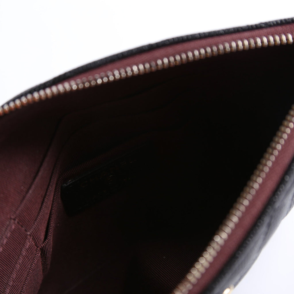 Small Zip Pouch Quilted Caviar 29M