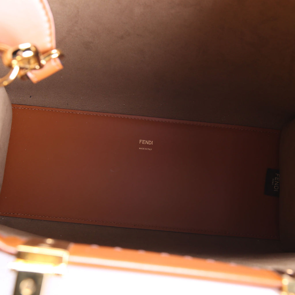 Fendi 8BH386 Sunshine Shopper Medium Leather Brown