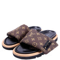 Pool Pillow Comfort Mules Size 38 Black/Brown