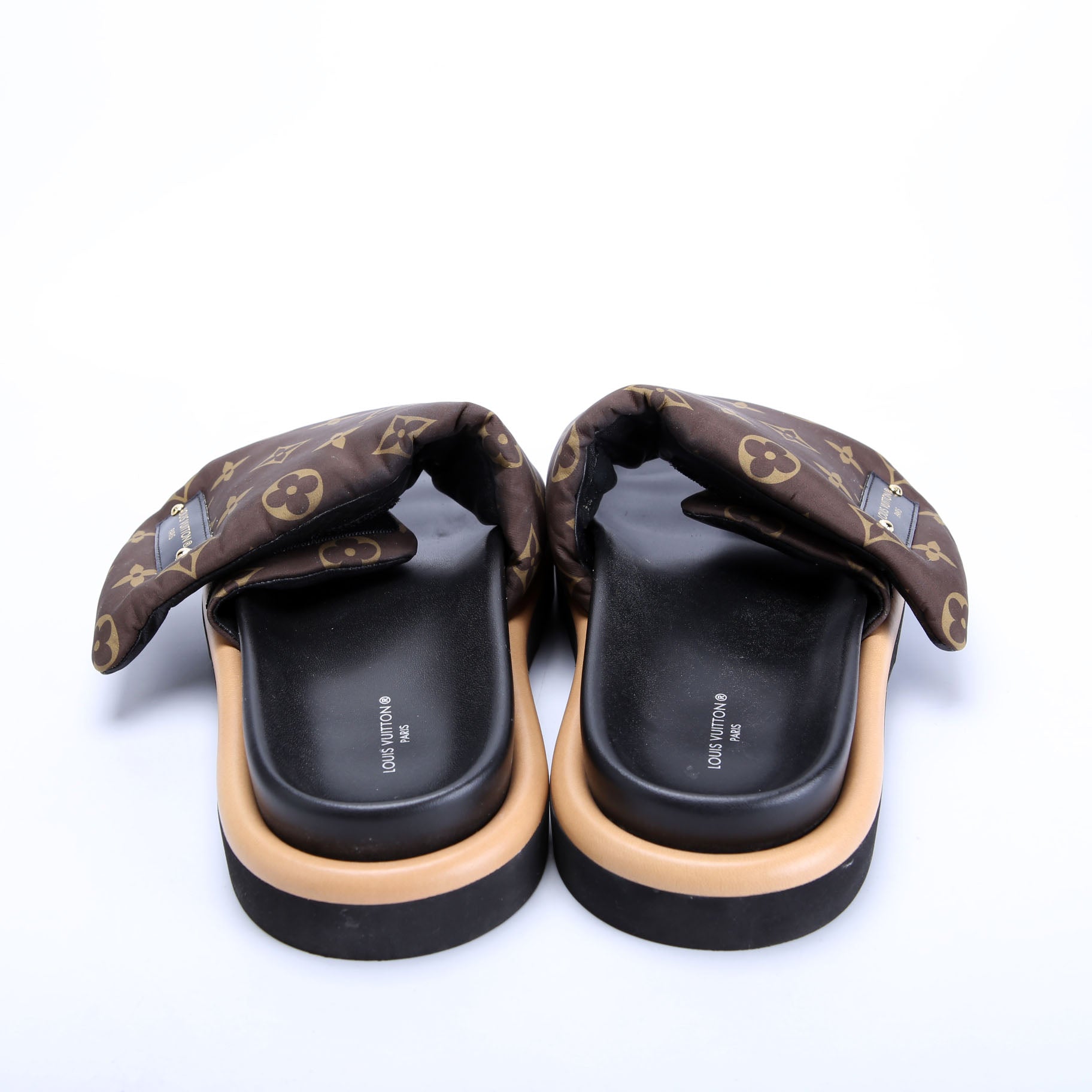 Pool Pillow Comfort Mules Size 38 Black/Brown
