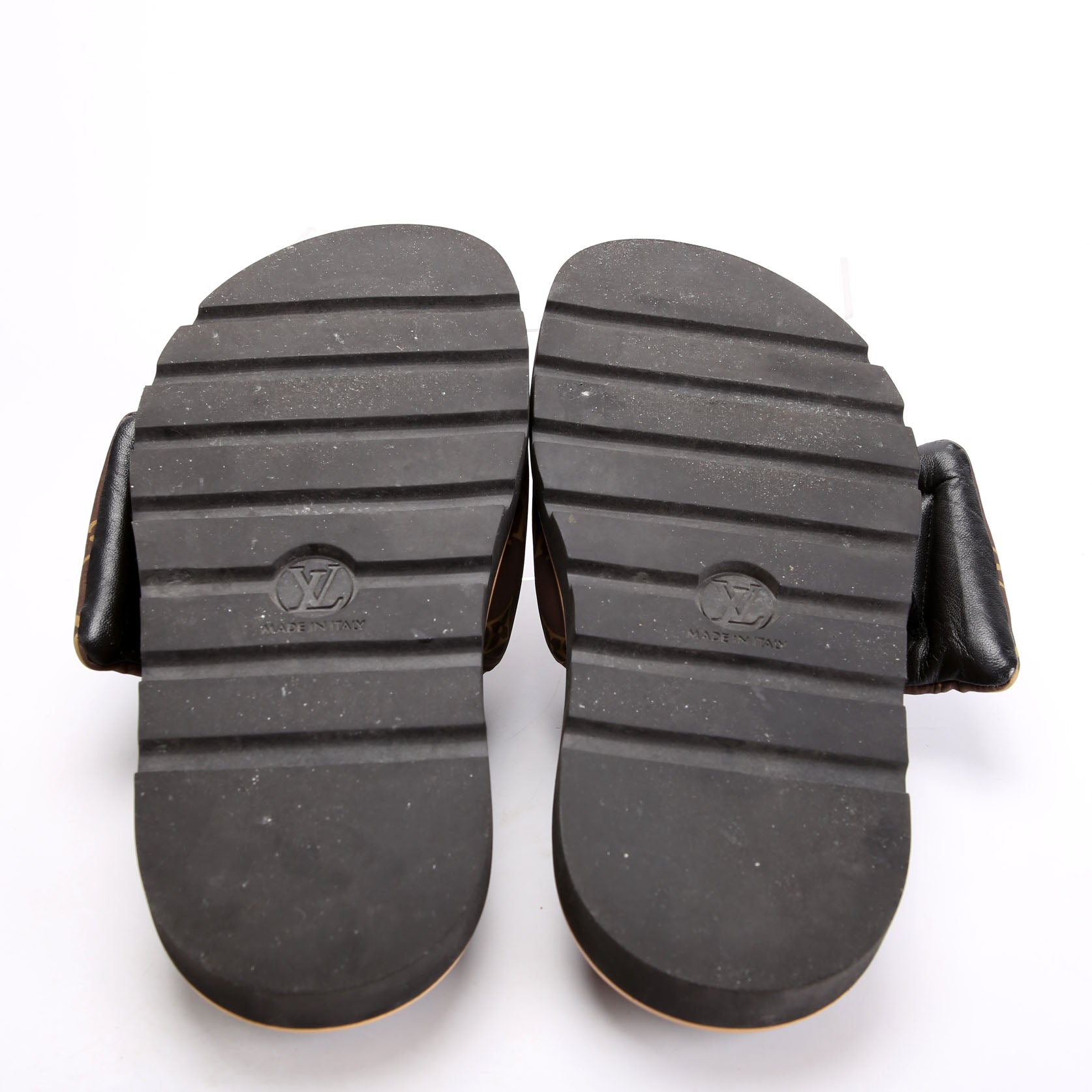 Pool Pillow Comfort Mules Size 38 Black/Brown