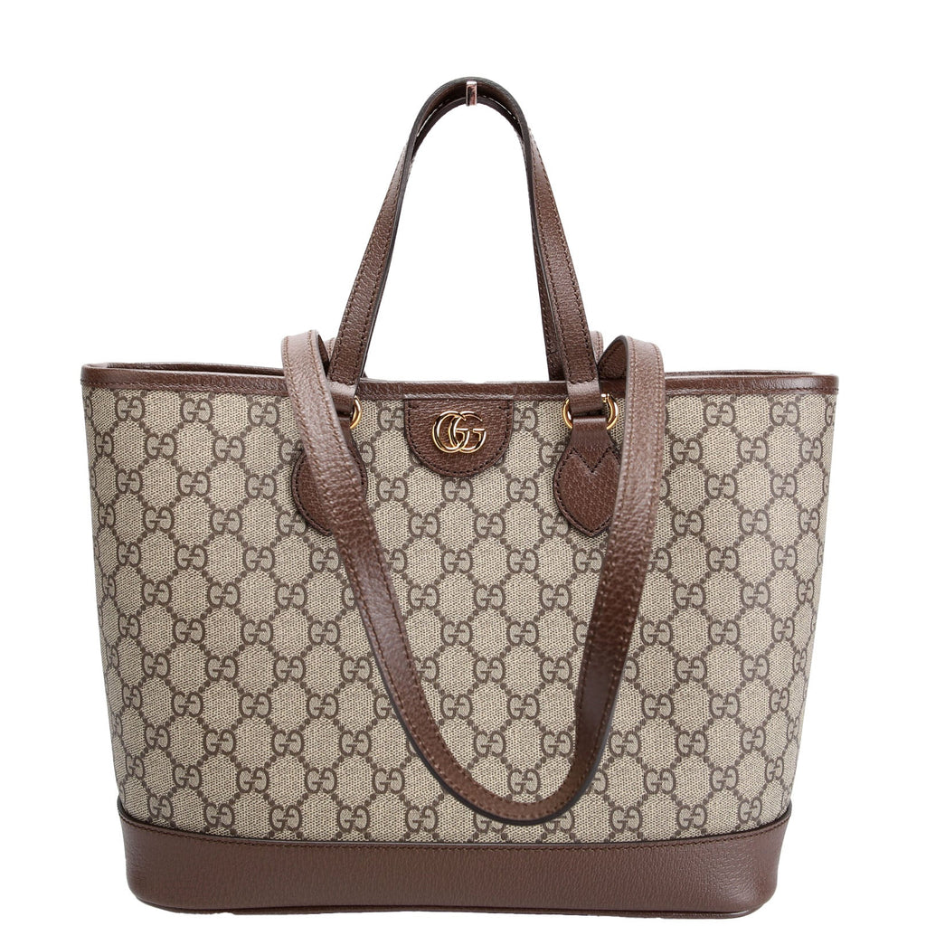 765043 GG Supreme Ophidia Shoulder Tote Medium Brown