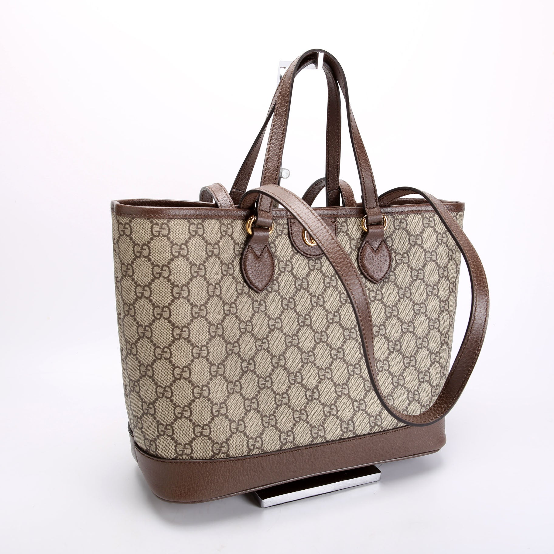 765043 GG Supreme Ophidia Shoulder Tote Medium Brown