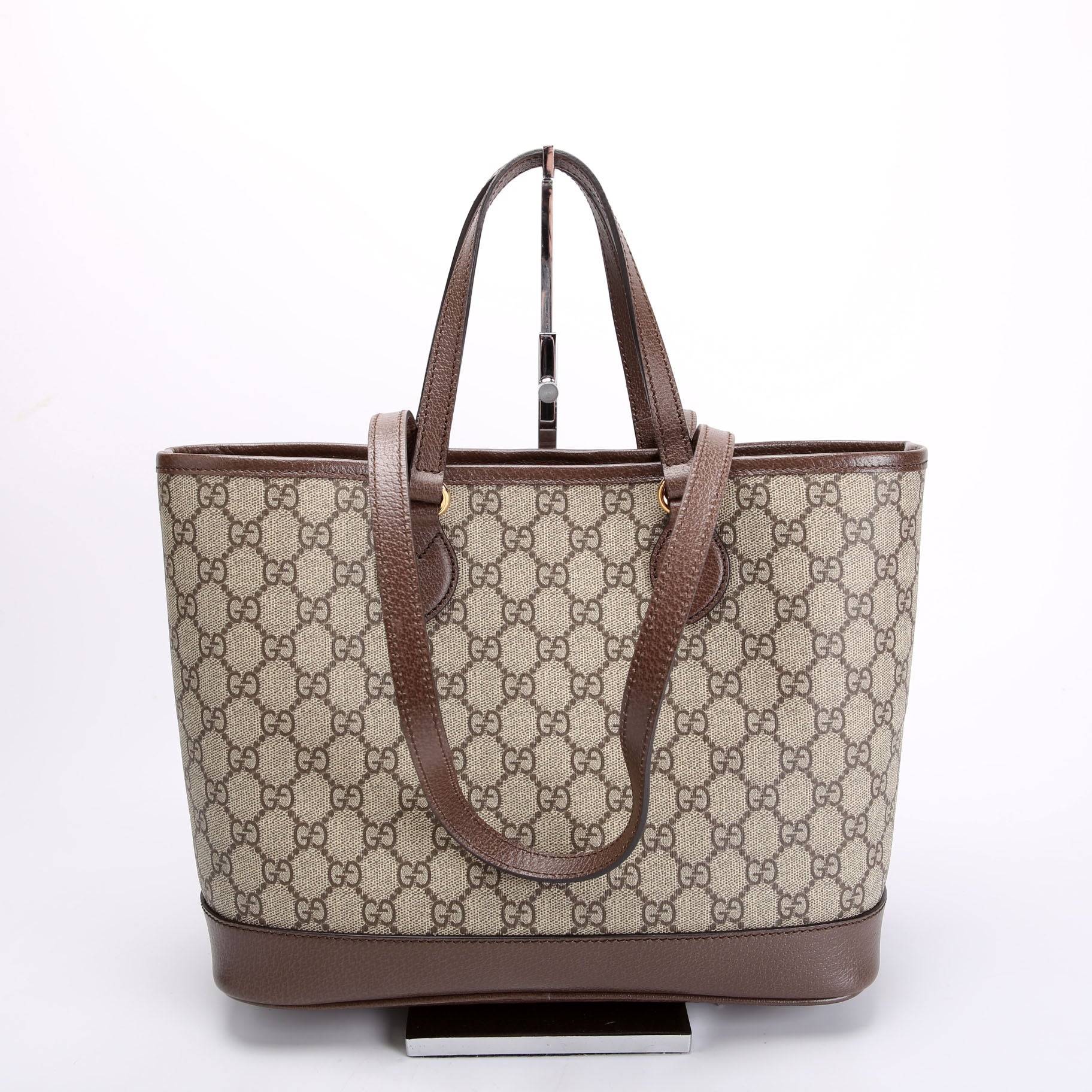 765043 GG Supreme Ophidia Shoulder Tote Medium Brown