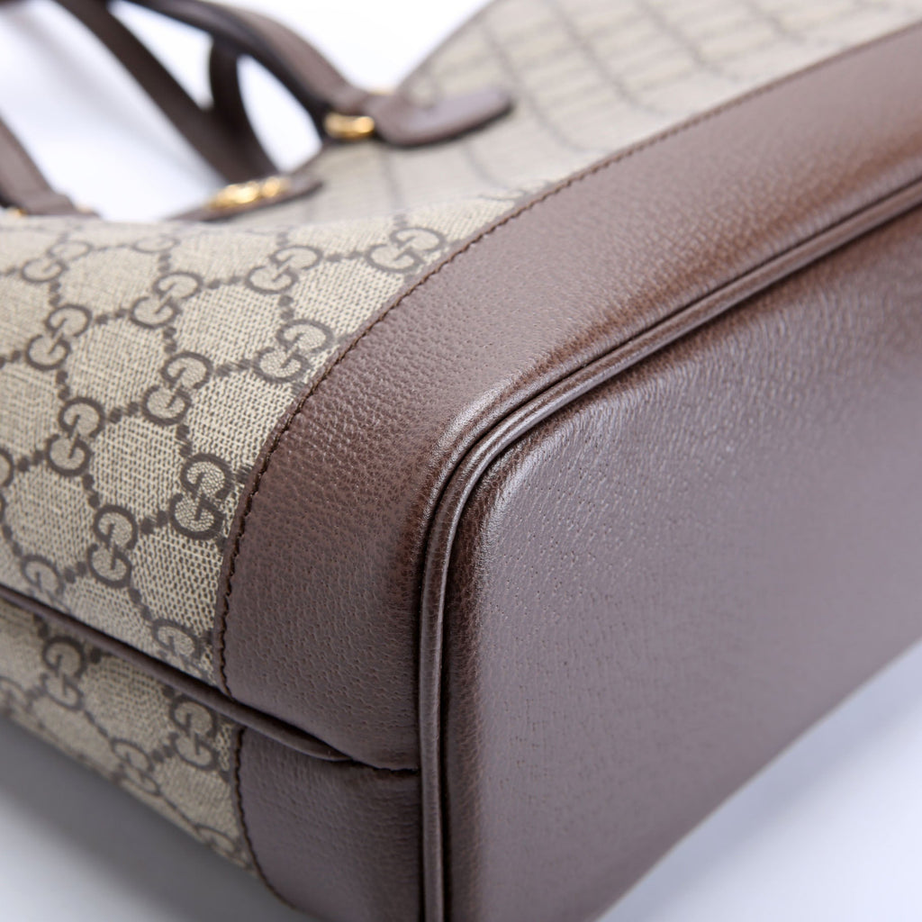 765043 GG Supreme Ophidia Shoulder Tote Medium Brown