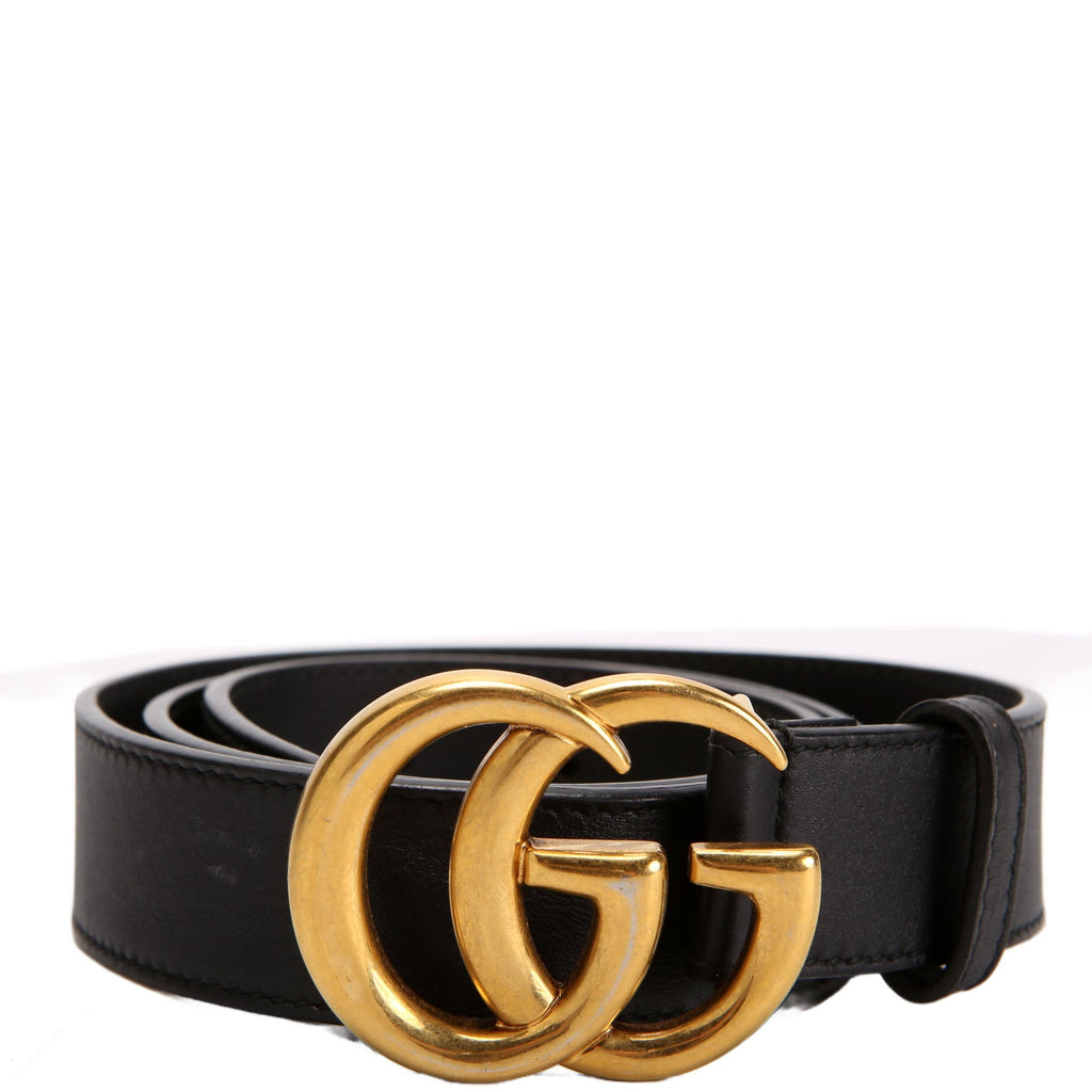 414516 GG Marmont Belt Size 80/32 Black