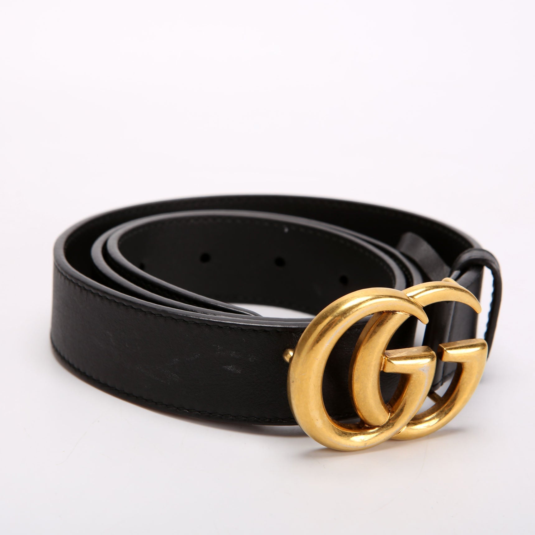414516 GG Marmont Belt Size 80/32 Black