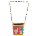 Minaudiere Lipstick/Mirror Chain Gold/Multicolor