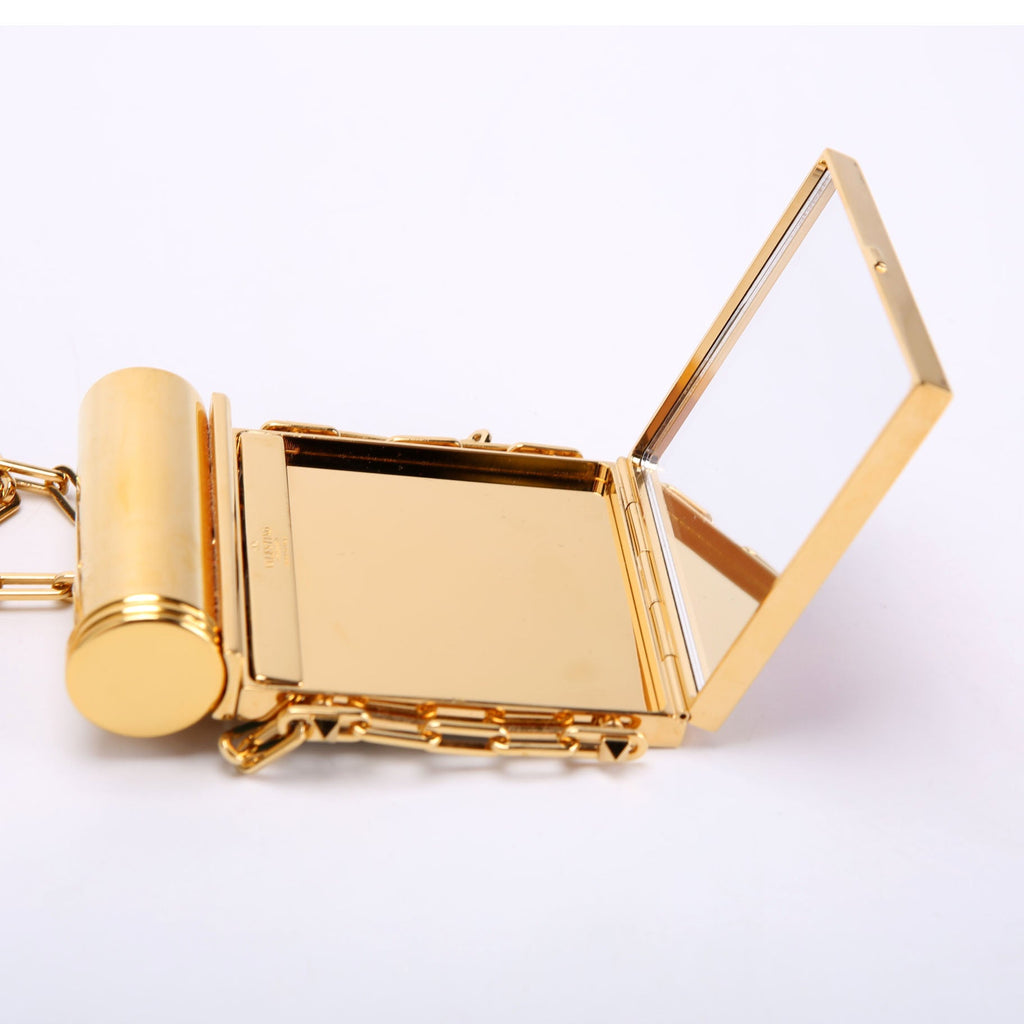 Minaudiere Lipstick/Mirror Chain Gold/Multicolor