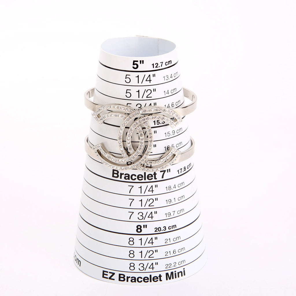 CC Cut-Out Crystal Cuff Bracelet Silver