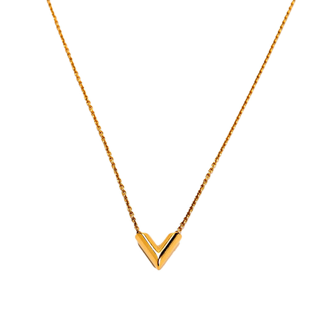 Essential V Necklace Gold