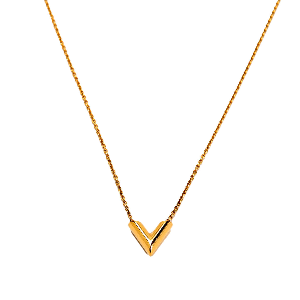 Essential V Necklace Gold