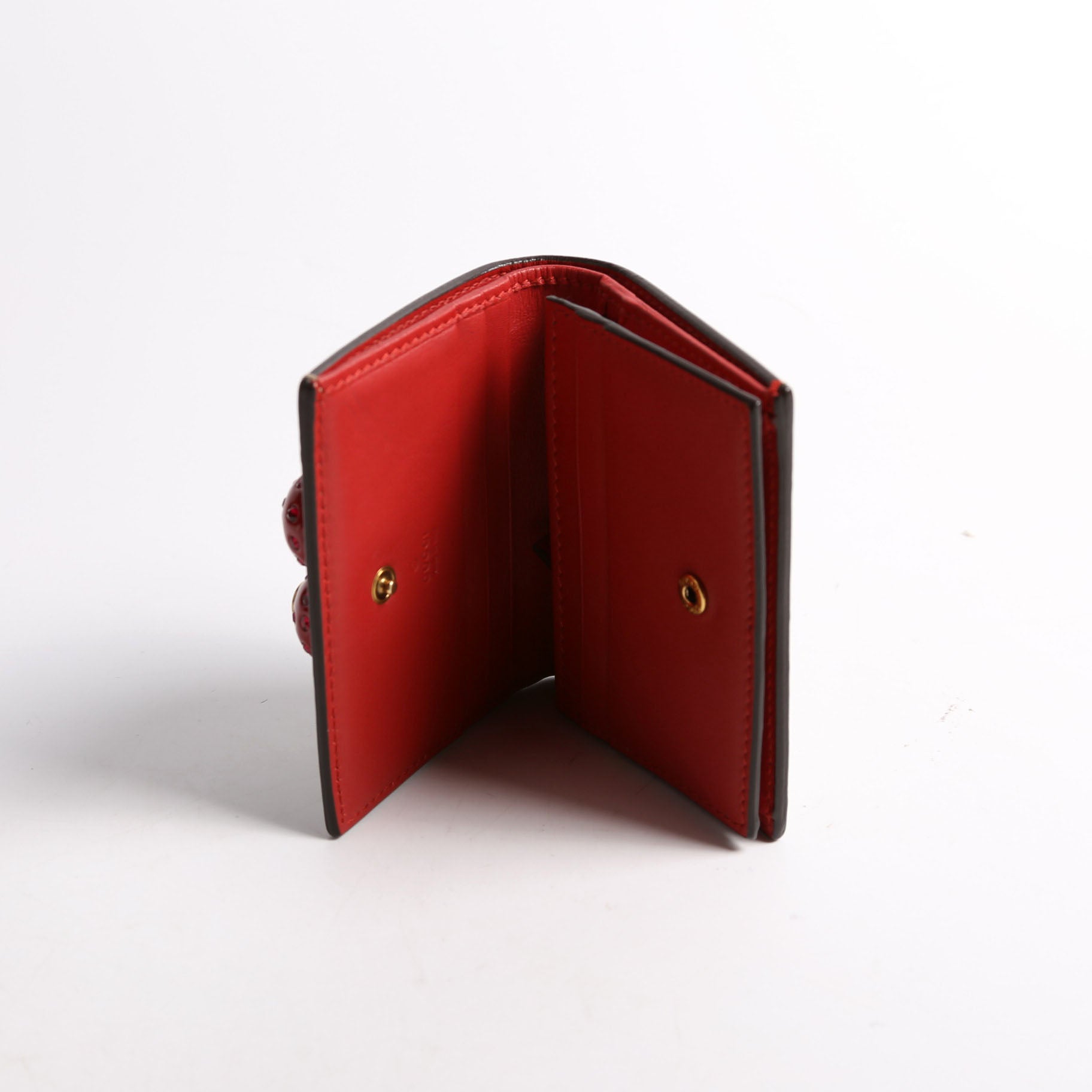 476050 GG Supreme Cherries Card Case Red