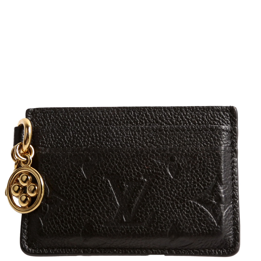 LV Charms Card Holder Empreinte Black